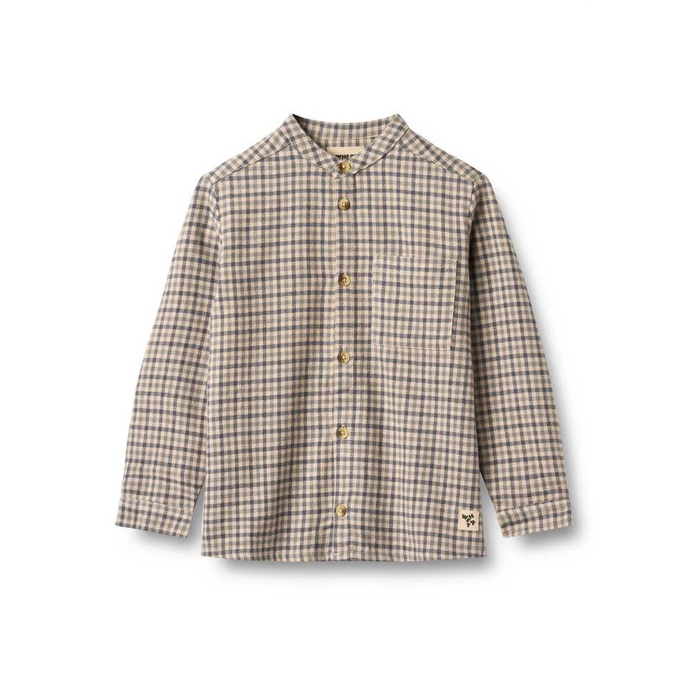 NEW WHEAT kid's willum check shirt in blue
